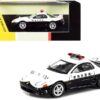 Mitsubishi GTO RHD (Right Hand Drive) Japanese Police White and Black 1/64 Diecast Model Car by Paragon