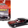 1969 Oldsmobile 442 Black with Red Stripes and Red Interior “Racing Champions Mint 2022” Release 2 Limited Edition to 8572 pieces Worldwide 1/64 Diecast Model Car by Racing Champions