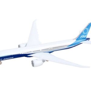 Boeing 777X Commercial Aircraft “Corporate Livery” White and Blue Diecast Model Airplane by Daron