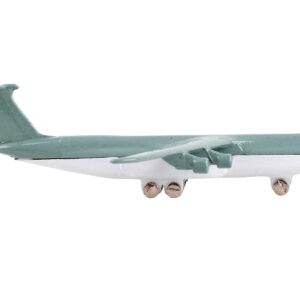 Lockheed C-5 Galaxy Transport Aircraft Gray and White “United States Air Force” with Runway Section Diecast Model Airplane by Runway24