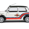 1998 Mini Cooper Sport White Metallic with Black Top and Stripes “Martini Racing” 1/18 Diecast Model Car by Solido