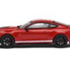 2020 Ford Mustang Shelby GT500 Racing Red with White Stripes 1/43 Diecast Model Car by Solido