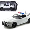 2013 Ford Mustang Boss 302 White Unmarked Police Car 1/18 Diecast Car Model by Shelby Collectibles