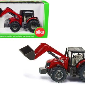 Massey Ferguson 8690 Tractor with Front Loader Red 1/50 Diecast Model by Siku