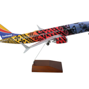 Boeing 737 MAX 8 Commercial Aircraft with Landing Gear “Southwest Airlines – Imua One” (N8710M) Hawaiian Livery (Snap-Fit) 1/100 Plastic Model by Skymarks