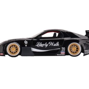 Mazda RX-7 LB-Super Silhouette “Liberty Walk” Black 1/18 Model Car by Top Speed